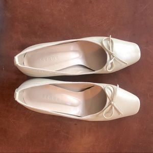 Serre leather pumps bow block heel